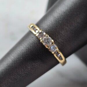 Womens Vintage Estate 14K Yellow Gold Diamond Ring, 3.4g E3629
